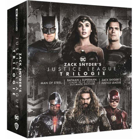 Zack Snyder DC - 3 Films : Man Of Steel + Batman Vs Superman + Justice League Snyder's Cut [Combo Blu-Ray, Blu-Ray 4K]